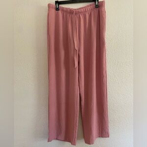 Ekouaer Women's Pink Wide Leg Pants